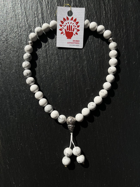 Четки агат Silver  33 бусины Duiko